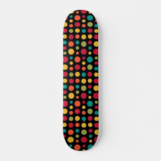 180115 v2 - Colors 02 - op zwart Persoonlijk Skateboard (Voorkant)