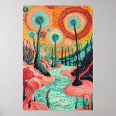 1801 Cosmic Surrealist Dreamscape Poster (Voorkant)