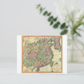 1801 John Cary Map of China and Korea Briefkaart (Staand voorkant)
