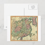 1801 John Cary Map of China and Korea Briefkaart (Voorkant / Achterkant)