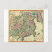 1801 John Cary Map of China and Korea Briefkaart (Voorkant)