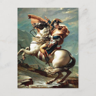 1801 Napoleon door de Alpen, Jacques-Louis Dav Briefkaart