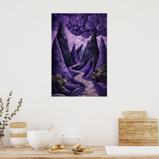 1802 Cosmic Surrealist Dreamscape Poster (Keuken)