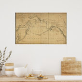 1802 Kaart van Oost-Rusland, Alaska en de Beringst Poster (Keuken)
