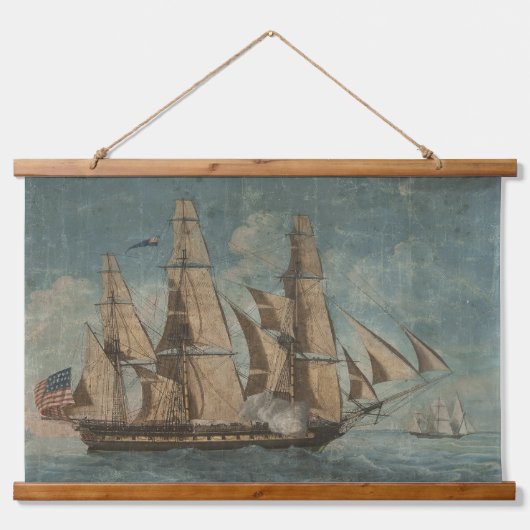 1803, USS Constitution, Historical Wall Art Hangend Wandkleed (Voorkant)