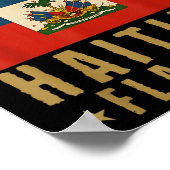 1804 Haïtiaanse Vlag Dag Haïti Pride Haïtiaanse vr Poster (Hoek)