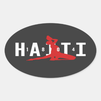 1804 Neg Mawon Haiti Neg Marron Haiti Oval ticker Ovale Sticker