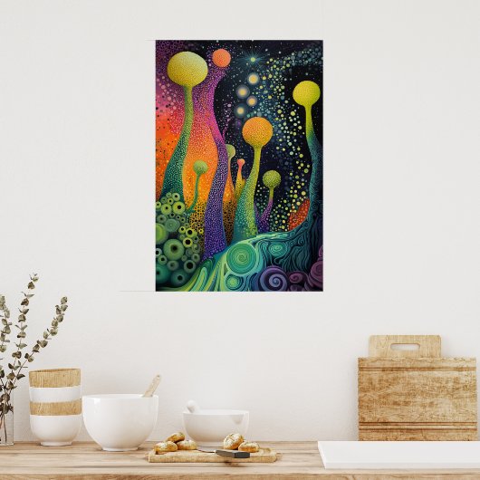 1805 Cosmic Surrealist Dreamscape Poster (Keuken)