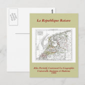 1806 Map - La Republique Batave Briefkaart (Voorkant / Achterkant)