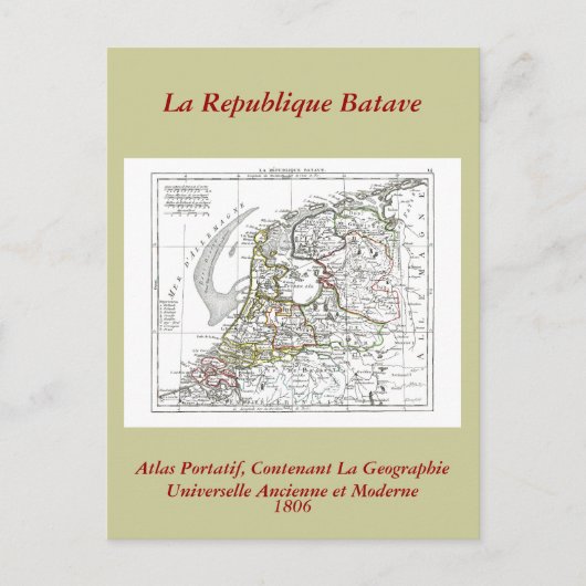 1806 Map - La Republique Batave Briefkaart (Voorkant)
