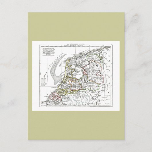 1806 Map - La Republique Batave Briefkaart (Voorkant)