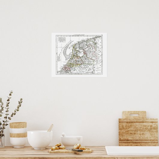 1806 Map - La Republique Batave Poster (Keuken)