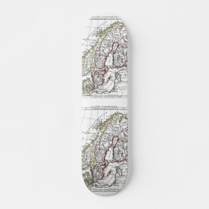 1806 Map - La Suede at le Danemarck Skateboard