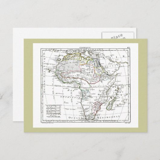 1806 Map - L'Afrique Briefkaart (Voorkant / Achterkant)