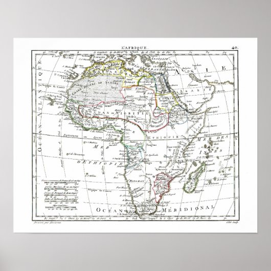 1806 Map - L'Afrique Poster (Voorkant)