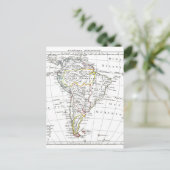 1806 Map - L'Amérique Méridionale Briefkaart (Staand voorkant)