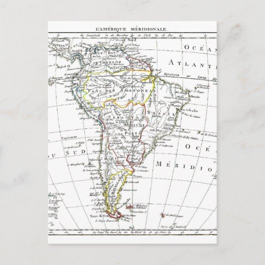 1806 Map - L'Amérique Méridionale Briefkaart (Voorkant)
