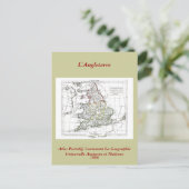 1806 Map - L'Angleterre Briefkaart (Staand voorkant)