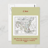 1806 Map - L'Asie Briefkaart (Voorkant / Achterkant)