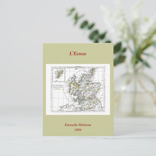 1806 Map - L'Ecosse Briefkaart (Staand voorkant)