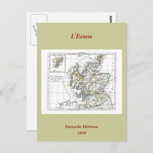 1806 Map - L'Ecosse Briefkaart (Voorkant / Achterkant)