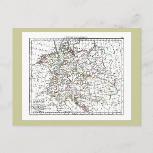1806 Map - L'Empire d'Allemagne Briefkaart (Voorkant)