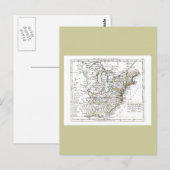 1806 Map - Les Etats Unis d'Amrique Briefkaart (Voorkant / Achterkant)