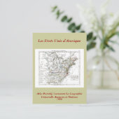 1806 Map - Les Etats Unis d'Amrique Briefkaart (Staand voorkant)