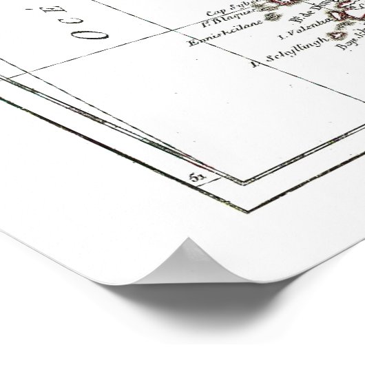 1806 Map - L'Irlande Poster (Hoek)