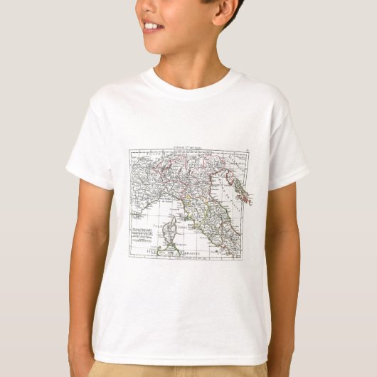 1806 Map - L'Italie (Nord) T-shirt (Voorkant)