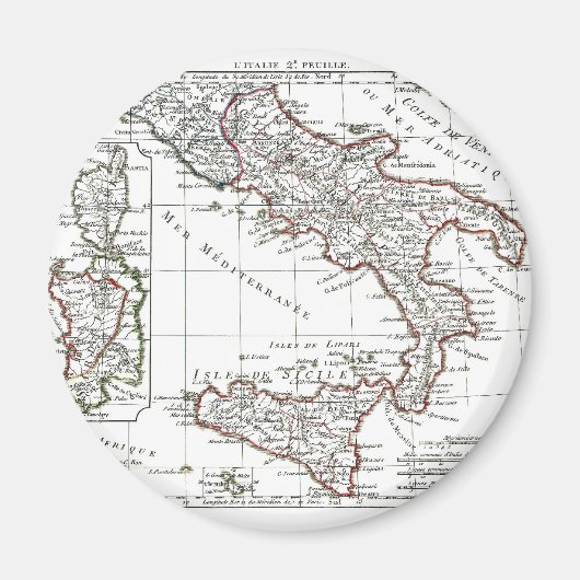1806 Map - L'Italie (Sud) Magneet (Voorkant)