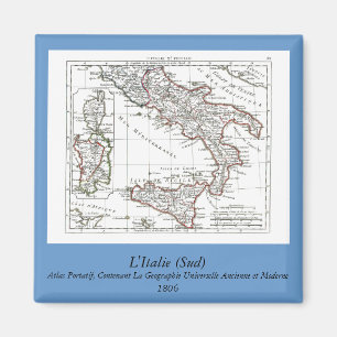 1806 Map - L'Italie (Sud) Magneet