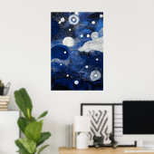 1807 Cosmic Surrealist Dreamscape Poster (Thuiskantoor)