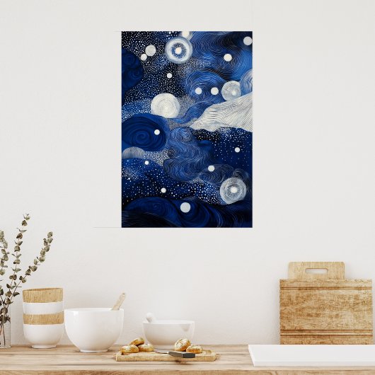 1807 Cosmic Surrealist Dreamscape Poster (Keuken)