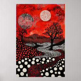 1809 Cosmic Surrealist Dreamscape Poster