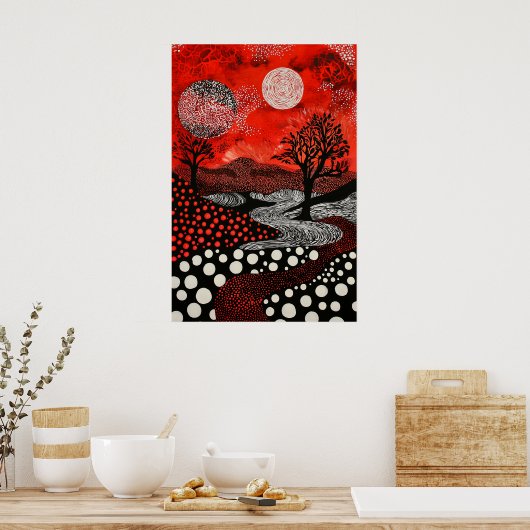 1809 Cosmic Surrealist Dreamscape Poster (Keuken)