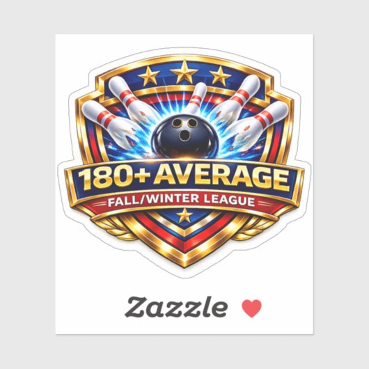 180+ Bowling Gemiddelde | Herfst / Winter Competit Sticker (Vel)