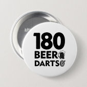 180 Dagen Bier En Pijlen Ronde Button 7,6 Cm (Voorkant /achterkant)