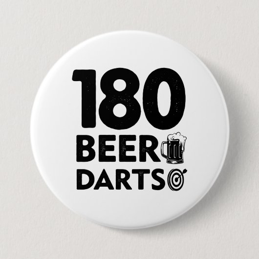 180 Dagen Bier En Pijlen Ronde Button 7,6 Cm (Voorkant)