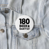 180 Dagen Bier En Pijlen Ronde Button 7,6 Cm (In situ)
