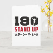 180 Darts Bullseye Dartboard Arrow Funny Gift Idea Kaart (Gele Bloem)