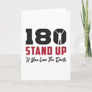 180 Darts Bullseye Dartboard Arrow Funny Gift Idea Kaart