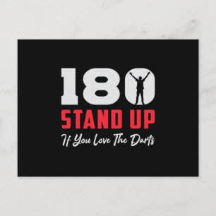 180 Darts Bullseye Dartboard Pijl Grappig geschenk Briefkaart