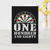 180 Darts Dart Dartboard Bullseye Arrow Funny Gift Kaart (Gele Bloem)