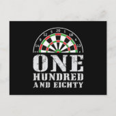 180 darts dartboard bullseye pijl grappig cadeau briefkaart (Voorkant)