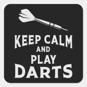 180 darts dartboard houden kalm grappig cadeau ide vierkante sticker