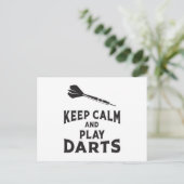 180 darts dartboard houden kalm spel grappig cadea briefkaart (Staand voorkant)
