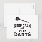180 darts dartboard houden kalm spel grappig cadea briefkaart (Voorkant / Achterkant)