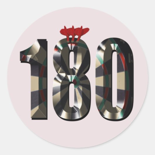 180 in 3D: de ultieme dartsdimensie Ronde Sticker (Voorkant)