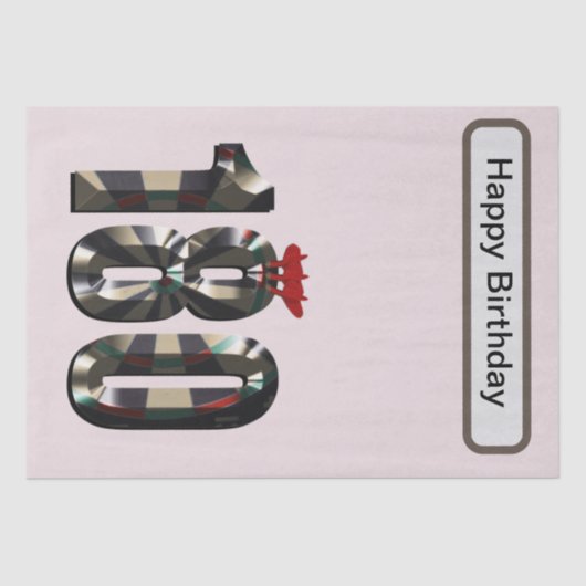 "180 in 3D: De ultieme Dartspil Dimensie" Tissuepapier (Voorkant)